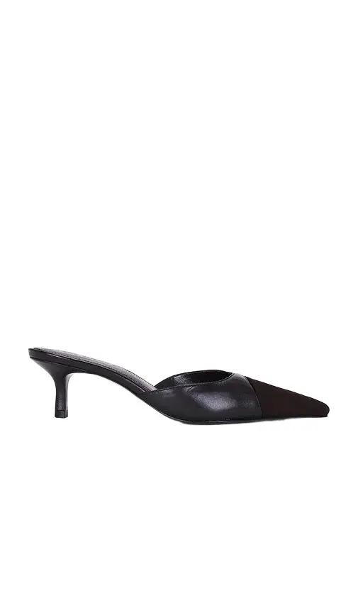 Black Suede Studio Rue 50 Mule Pump