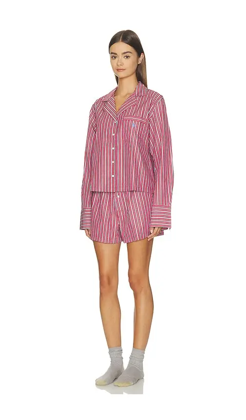 Polo Ralph Lauren Intimates Sleep Shirting Stripes Crop & Boxer Set | Thumbnail 2 Polo Ralph Lauren Intimates Sleep Shirting Stripes Crop & Boxer Set | Thumbnail 2