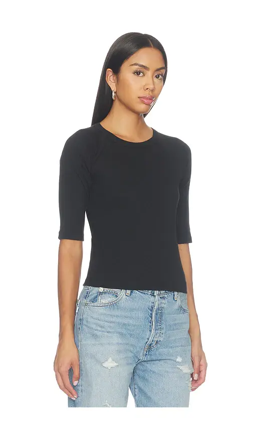 perfectwhitetee Amelia Short Sleeve Luxe Rib Tee | Thumbnail 2 perfectwhitetee Amelia Short Sleeve Luxe Rib Tee | Thumbnail 2