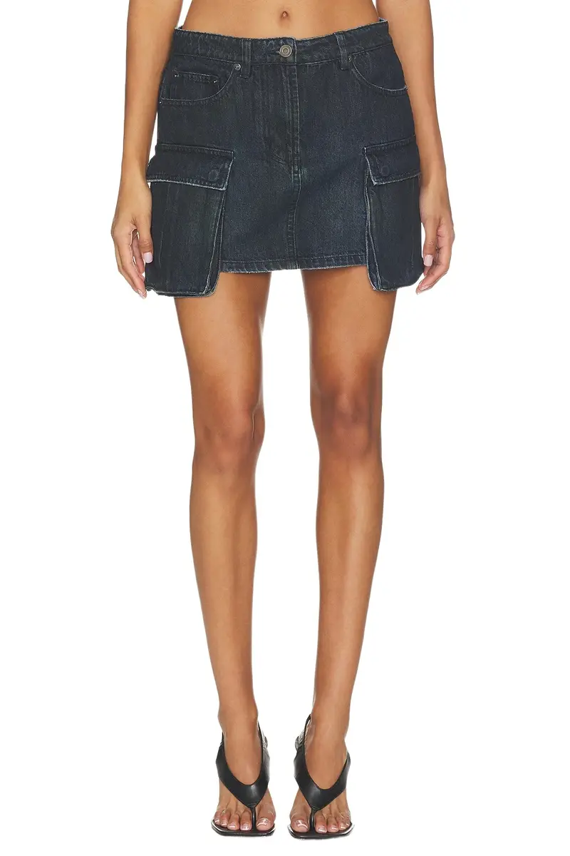 Denim Cargo Mini Skirt Denim Cargo Mini Skirt
