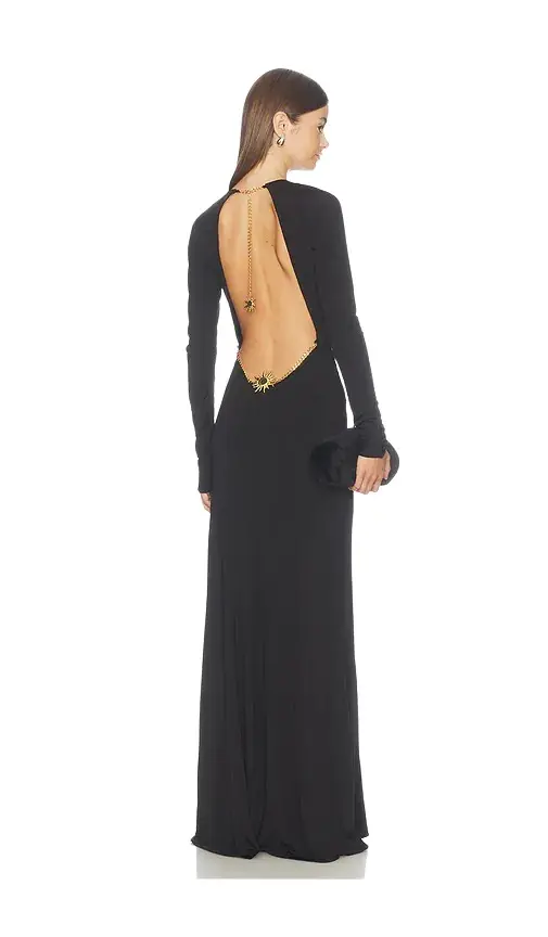 SIDERA Rhea Long Sleeve Backless Gown