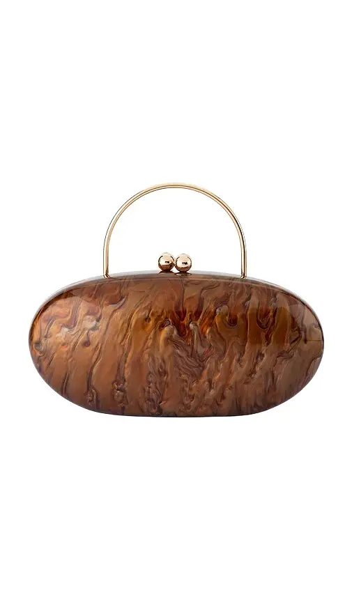 olga berg Imelda Acrylic Top Handle Bag