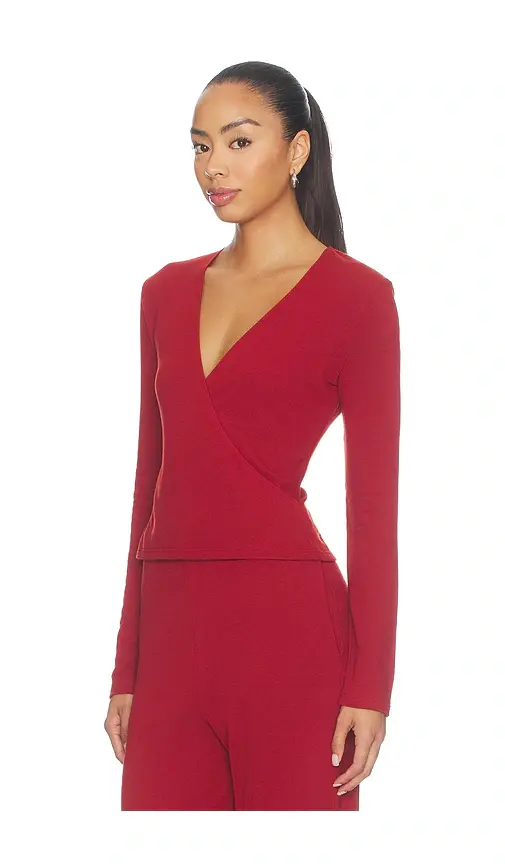 LESET Lauren Crop Wrap Top | Thumbnail 2 LESET Lauren Crop Wrap Top | Thumbnail 2