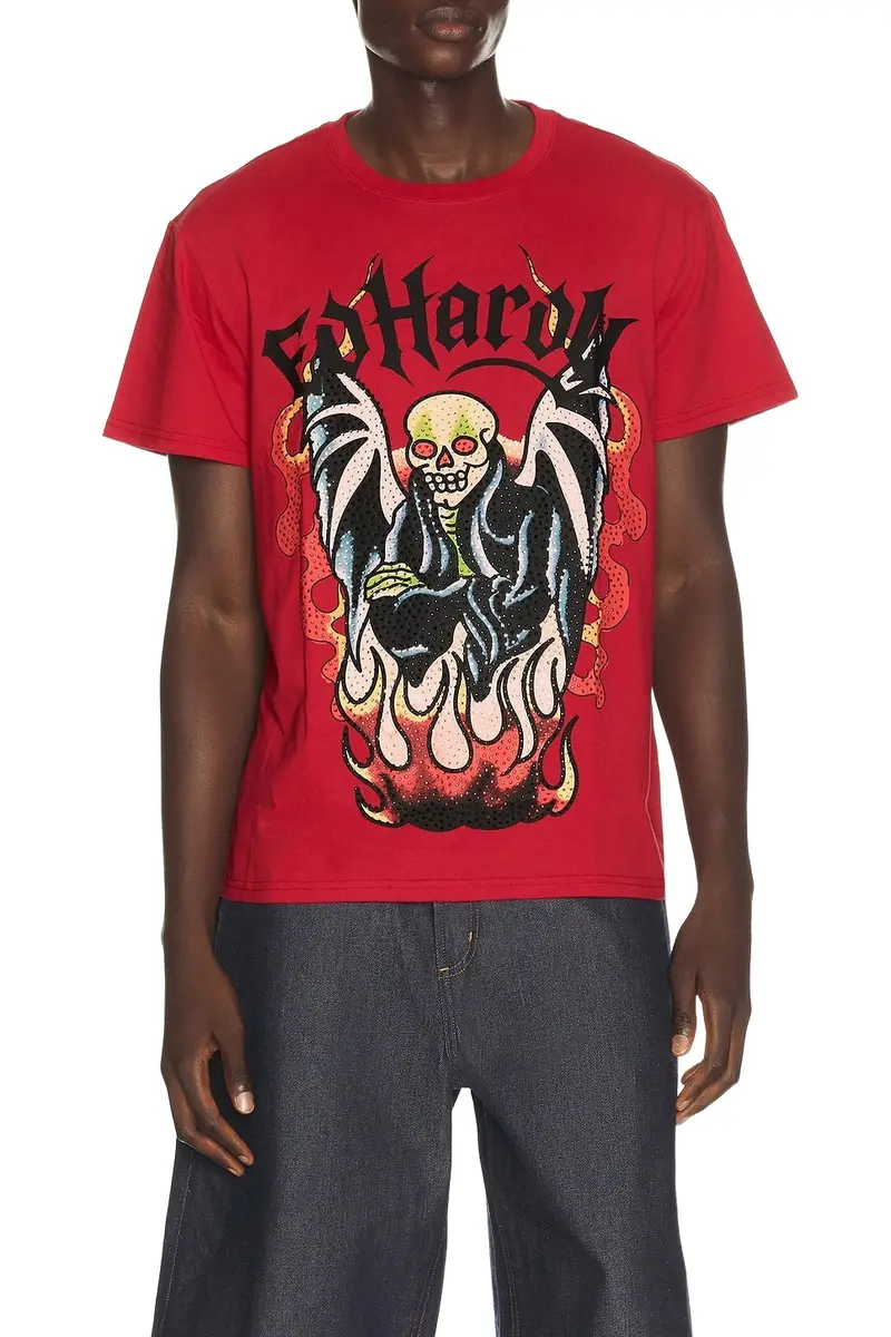 Firelord Rhinestone Throwback Tee Firelord Rhinestone Throwback Tee
