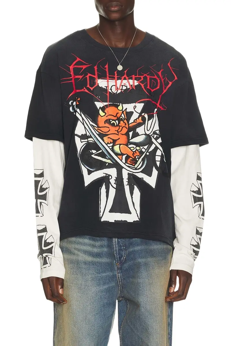 Devil Bike Boxy Hangdown Tee Devil Bike Boxy Hangdown Tee