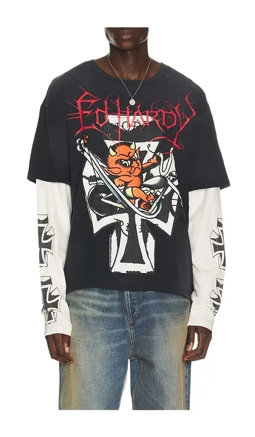 Devil Bike Boxy Hangdown Tee Devil Bike Boxy Hangdown Tee