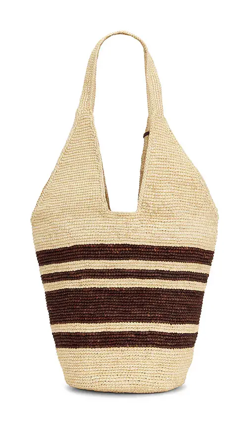 Anine Bing Leah Stripes Hobo Raphia Bag | Thumbnail 2