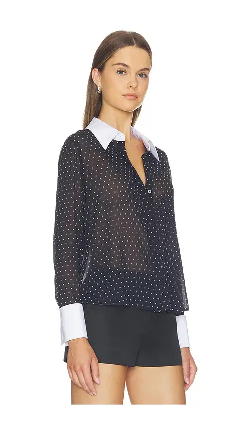 L'Agence Sona Polplin Collar Blouse | Thumbnail 2 L'Agence Sona Polplin Collar Blouse | Thumbnail 2