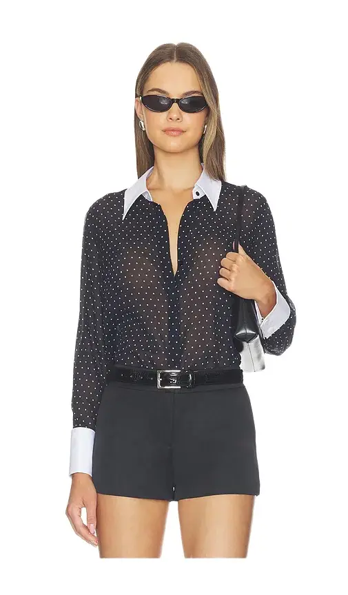 Sona Polplin Collar Blouse Sona Polplin Collar Blouse