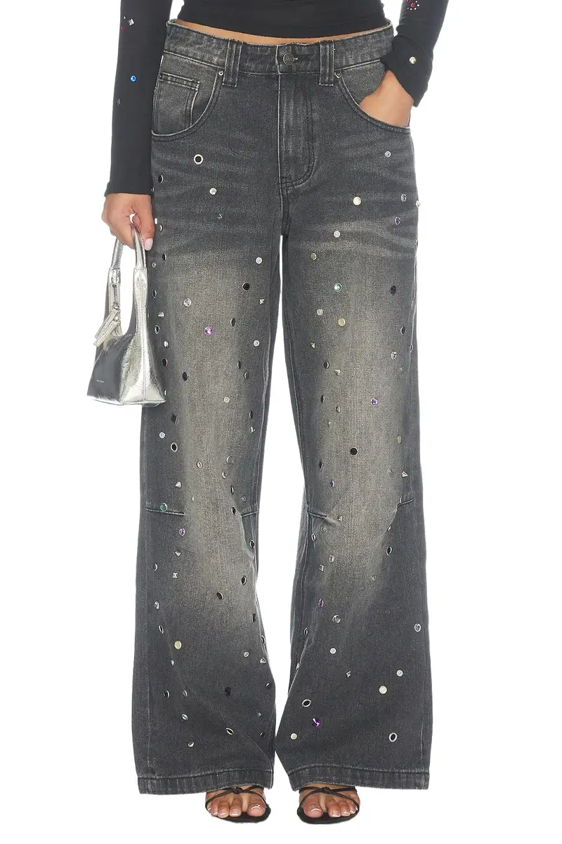 Rhinestone Studded Colossus Jeans Rhinestone Studded Colossus Jeans