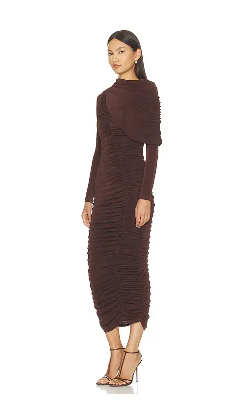 Bardot Melina Gathered Midi Dress | Thumbnail 2 Bardot Melina Gathered Midi Dress | Thumbnail 2