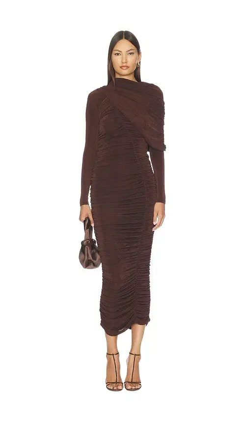 Bardot Melina Gathered Midi Dress