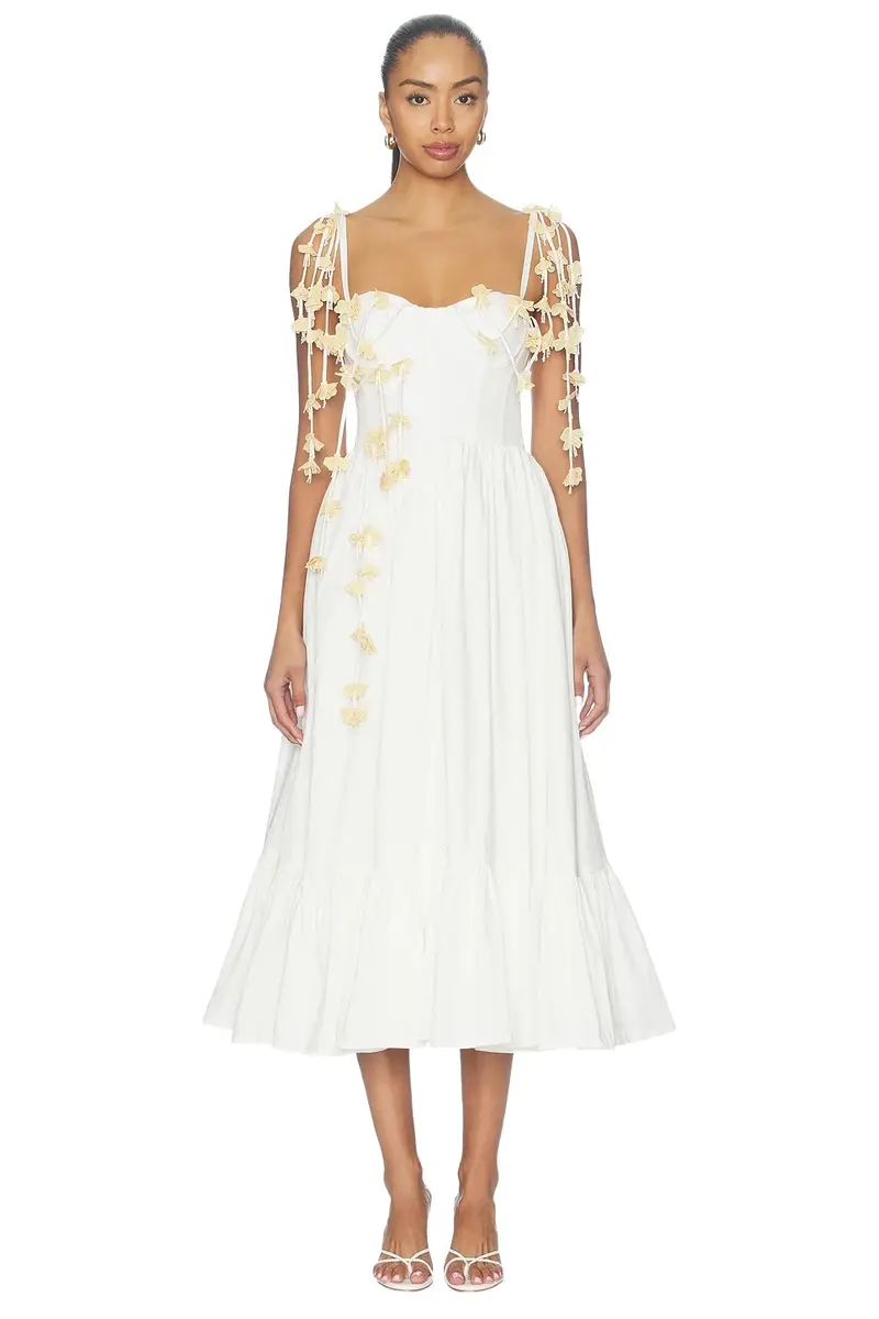 Tricoline Lotus Midi Dress