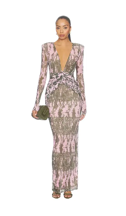 PatBo Botanic Stripe Long Dress