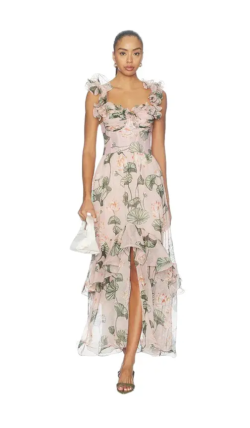 PatBo Lotus Corset Maxi Dress