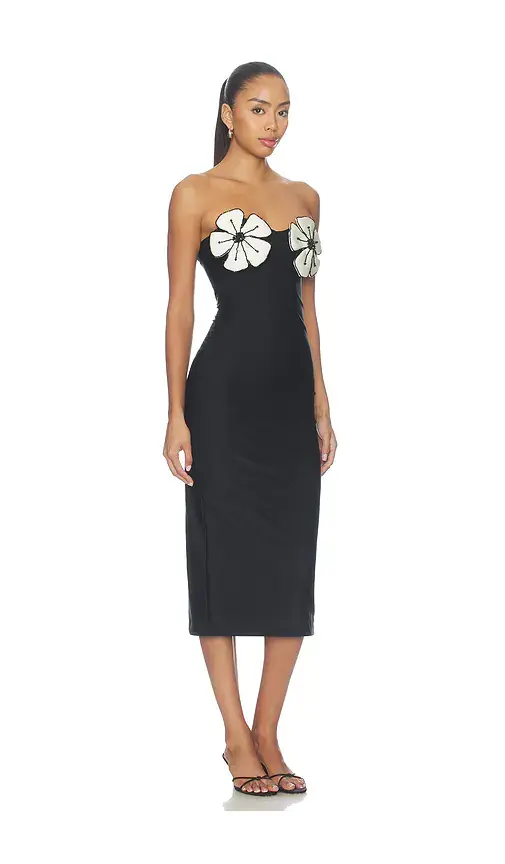 PatBo Midnight Bloom Lycra Midi Dress | Thumbnail 2 PatBo Midnight Bloom Lycra Midi Dress | Thumbnail 2