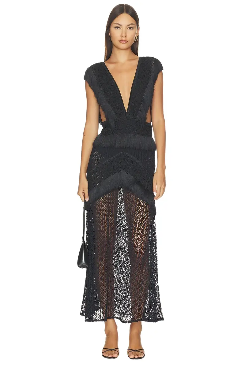 Ayla Fringe Long Dress Ayla Fringe Long Dress