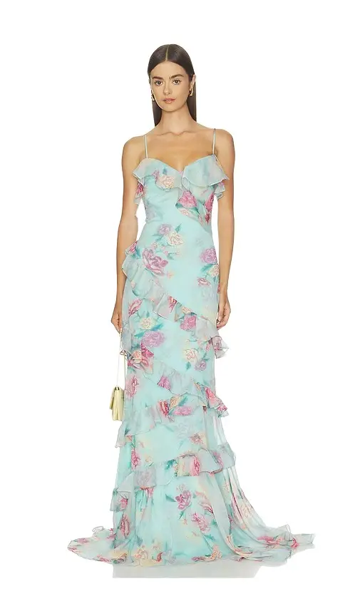 Flora Mist Long Dress Flora Mist Long Dress