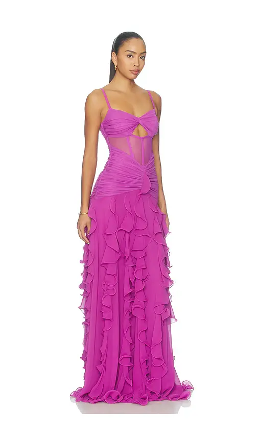 PatBo Chiffon Gloria Long Dress | Thumbnail 2