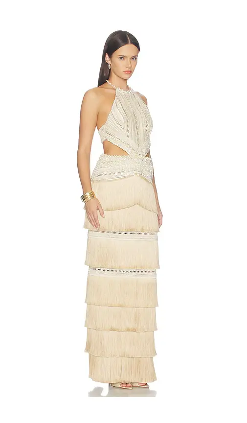 PatBo Petal Fringe Long Dress | Thumbnail 2