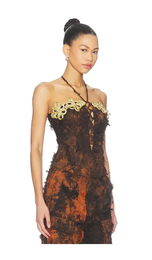 Kim Shui Burnt Orange Corset | Thumbnail 2