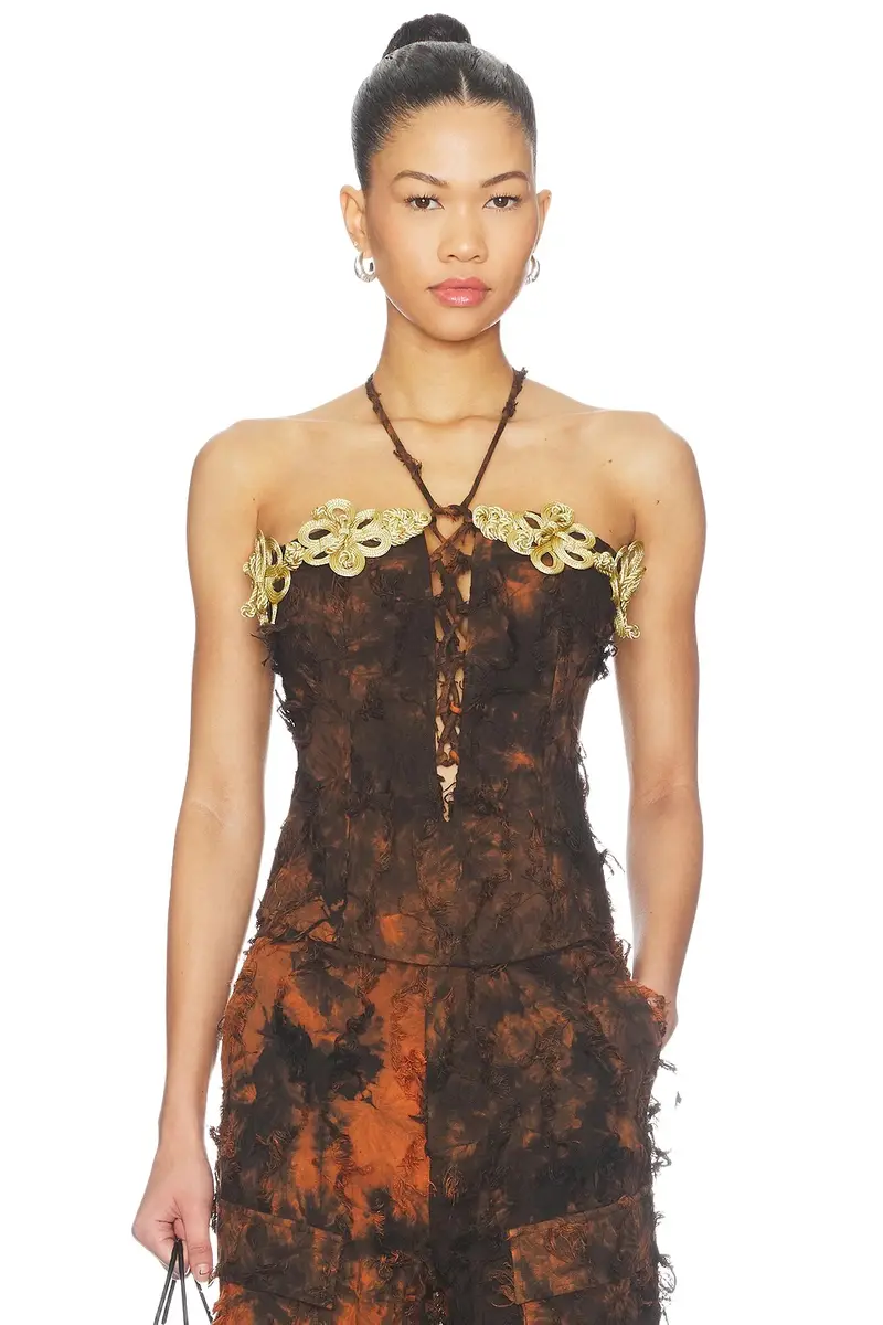 Kim Shui Burnt Orange Corset
