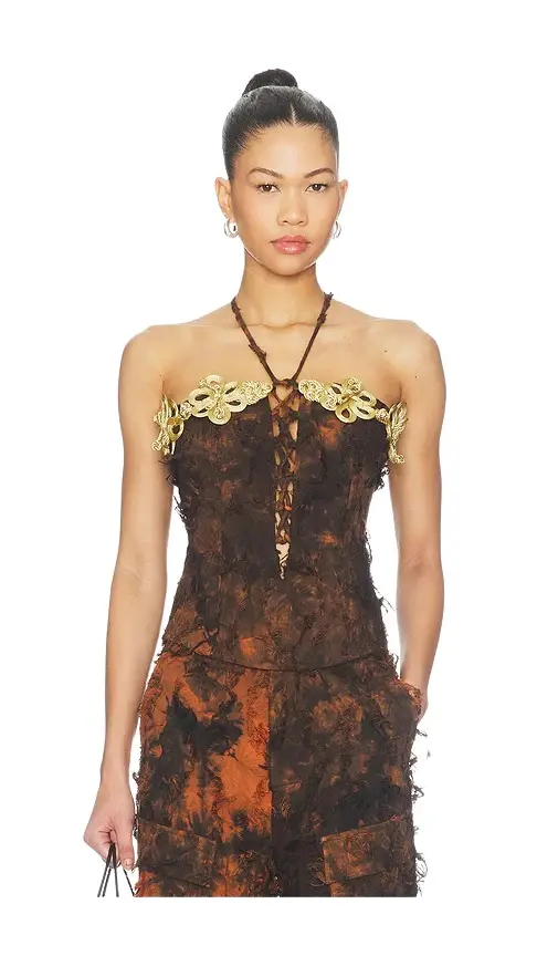 Kim Shui Burnt Orange Corset