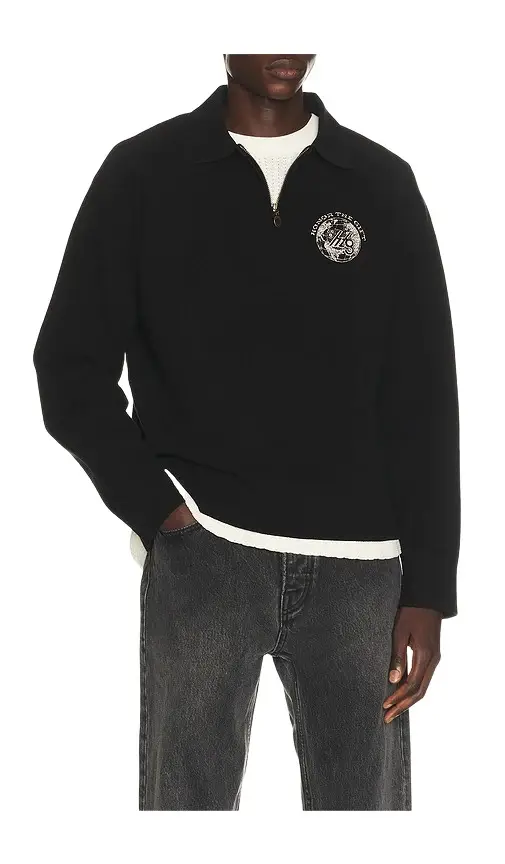 Honor The Gift Knitted Zip Long Sleeve Polo