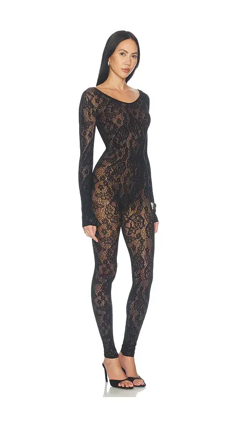Wolford Infinite Rose Net Jumpsuit | Thumbnail 2 Wolford Infinite Rose Net Jumpsuit | Thumbnail 2