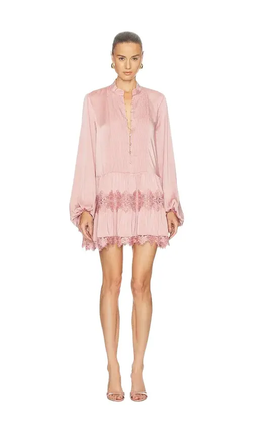 Bardot Antonia Lace Trim Mini Dress