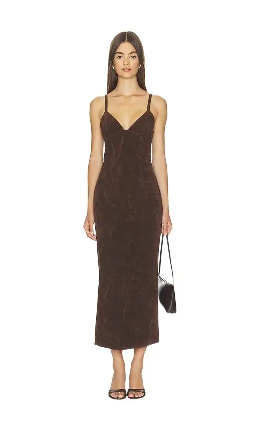 Bardot Estine Faux Suede Midi Dress