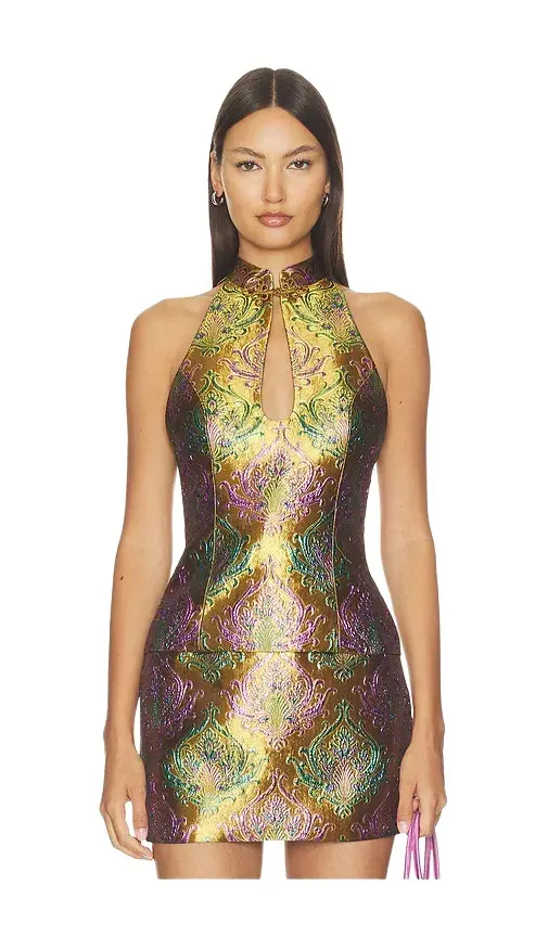 Retrofête Moreno Brocade Top