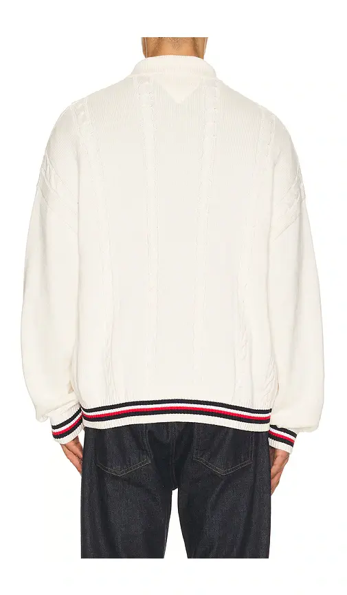 Tommy Jeans Relaxed Cable Knitted Cardigan | Thumbnail 2