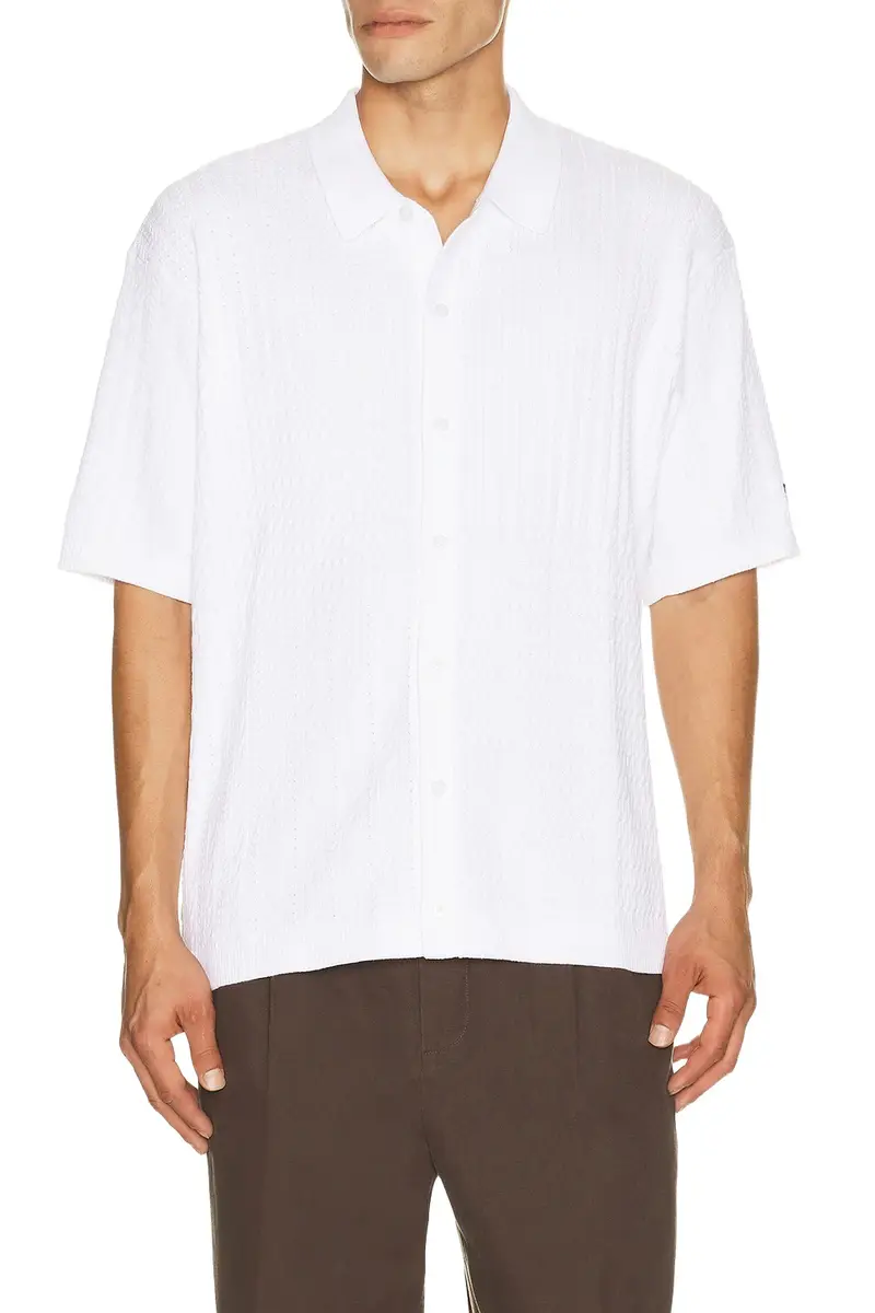 M Cable Blocked Sweater Polo M Cable Blocked Sweater Polo