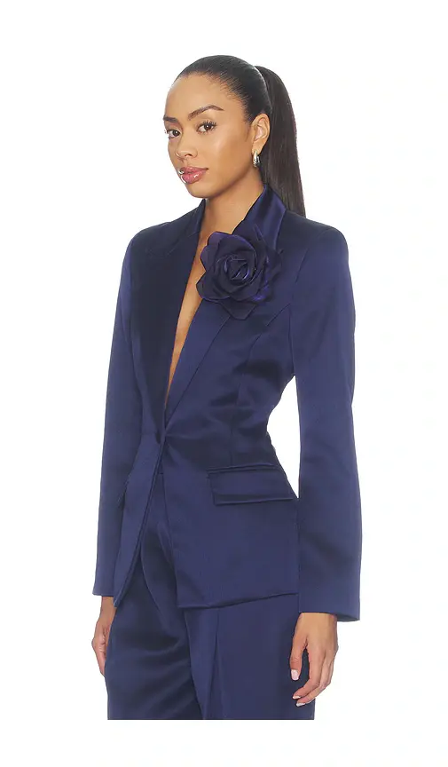 Nadine Merabi Satin Blazer | Thumbnail 2 Nadine Merabi Satin Blazer | Thumbnail 2