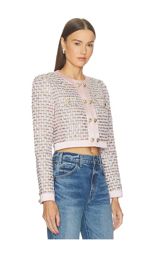 Nadine Merabi Remy Pink Jacket | Thumbnail 2