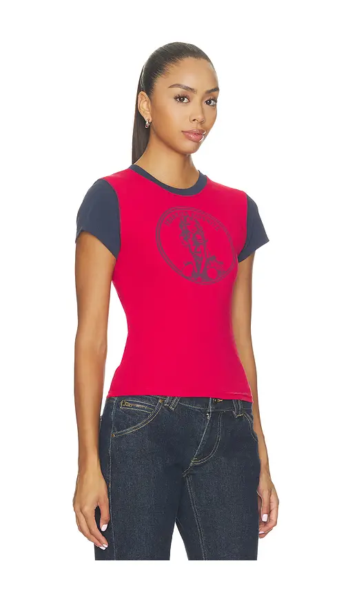 Frankies Bikinis Eva Cotton Ribbed Tee Shirt | Thumbnail 2 Frankies Bikinis Eva Cotton Ribbed Tee Shirt | Thumbnail 2