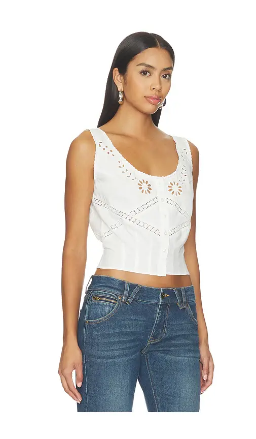 Frankies Bikinis X Devon Lee Carlson Ever Cotton Blouse | Thumbnail 2 Frankies Bikinis X Devon Lee Carlson Ever Cotton Blouse | Thumbnail 2