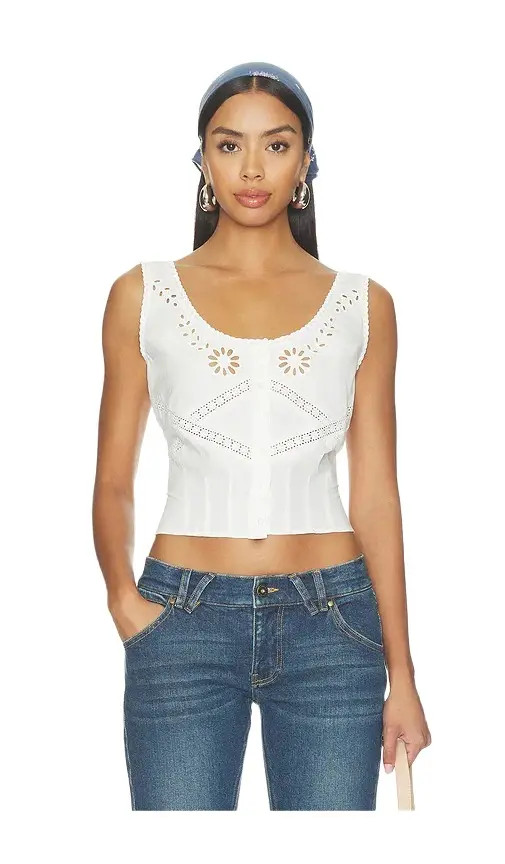 Frankies Bikinis X Devon Lee Carlson Ever Cotton Blouse