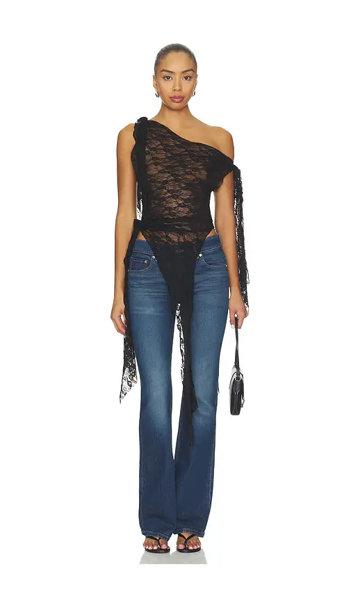 Jaded London Black Lace Multi Tie Top | Thumbnail 2 Jaded London Black Lace Multi Tie Top | Thumbnail 2