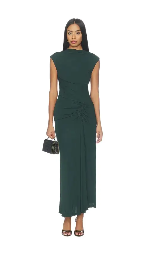 Acacia Draped Jersey Midi Dress