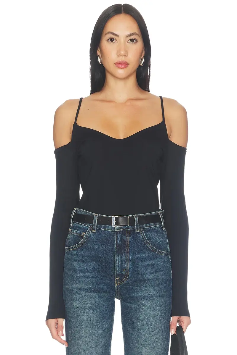 Off Shoulder String Long Sleeve Top Off Shoulder String Long Sleeve Top