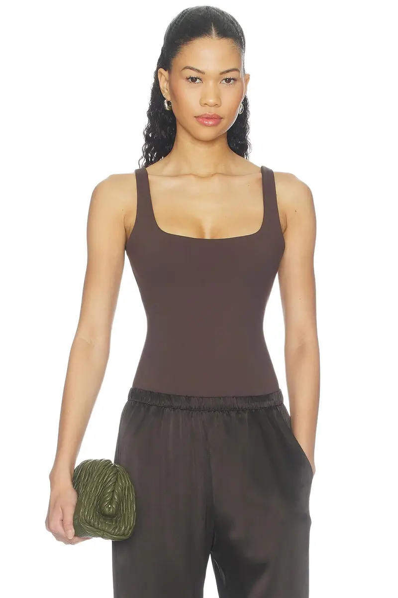 susana monaco Essential Low Back Tank Thong Back Bodysuit
