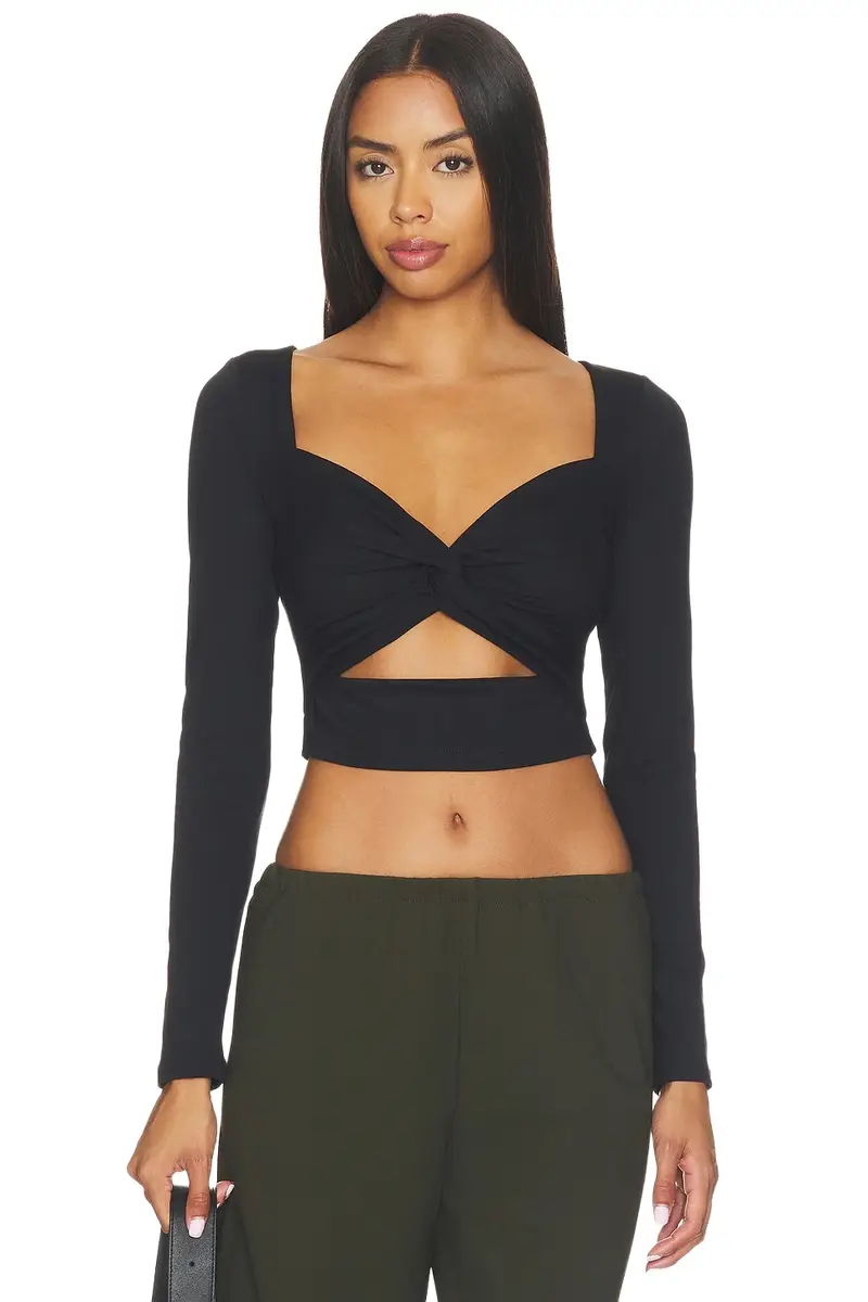 Twisted Front Longsleeve Top