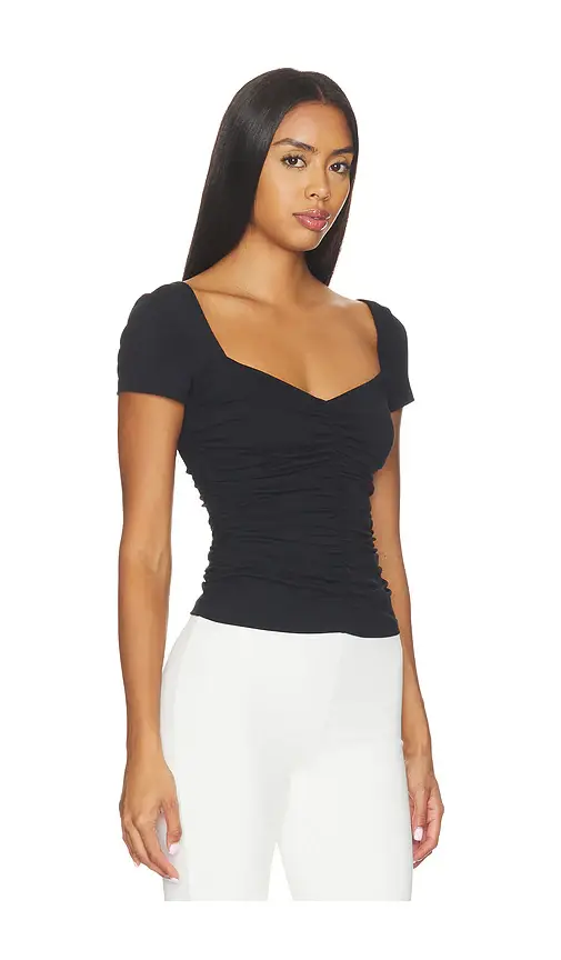 susana monaco Sweetheart Shortsleeve Gathered Top | Thumbnail 2 susana monaco Sweetheart Shortsleeve Gathered Top | Thumbnail 2