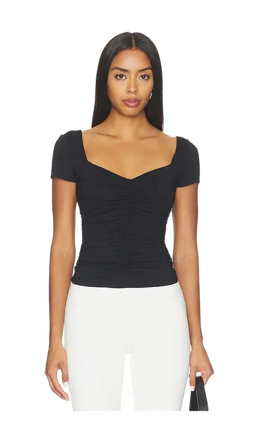 Sweetheart Shortsleeve Gathered Top Sweetheart Shortsleeve Gathered Top