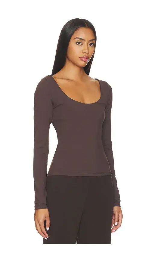 susana monaco Essential Scoop Front Long Sleeve Top | Thumbnail 2 susana monaco Essential Scoop Front Long Sleeve Top | Thumbnail 2