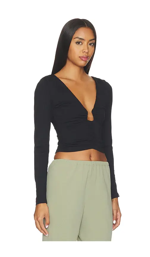 susana monaco Angle Wire Gathered Longsleeve Top | Thumbnail 2 susana monaco Angle Wire Gathered Longsleeve Top | Thumbnail 2