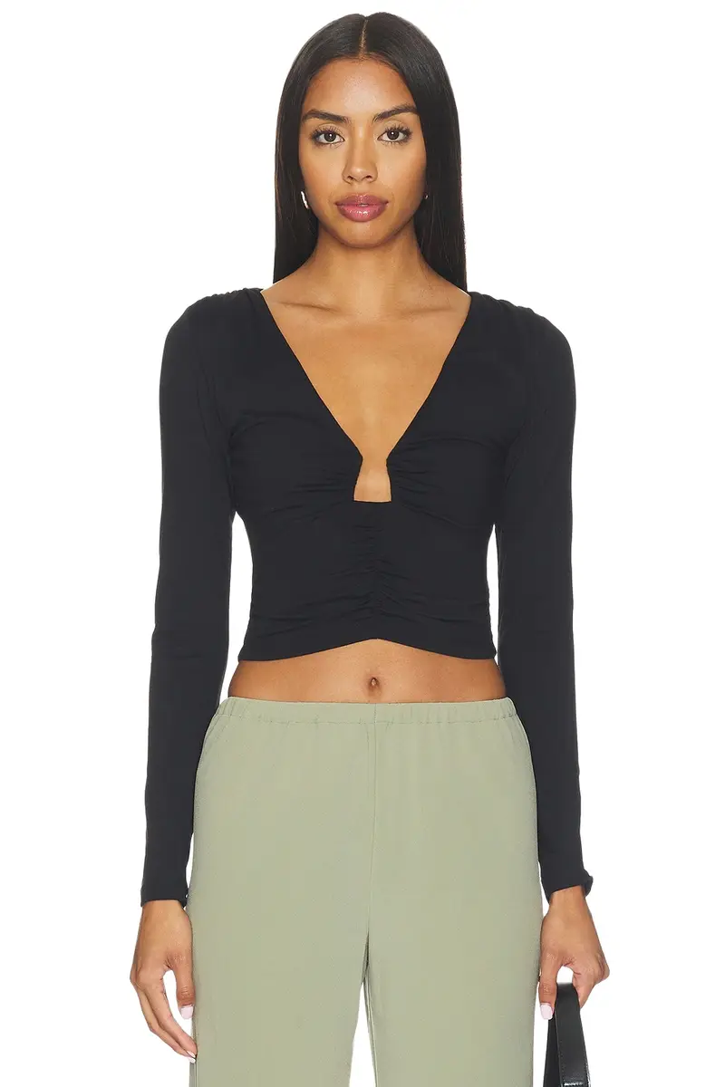 Angle Wire Gathered Longsleeve Top Angle Wire Gathered Longsleeve Top