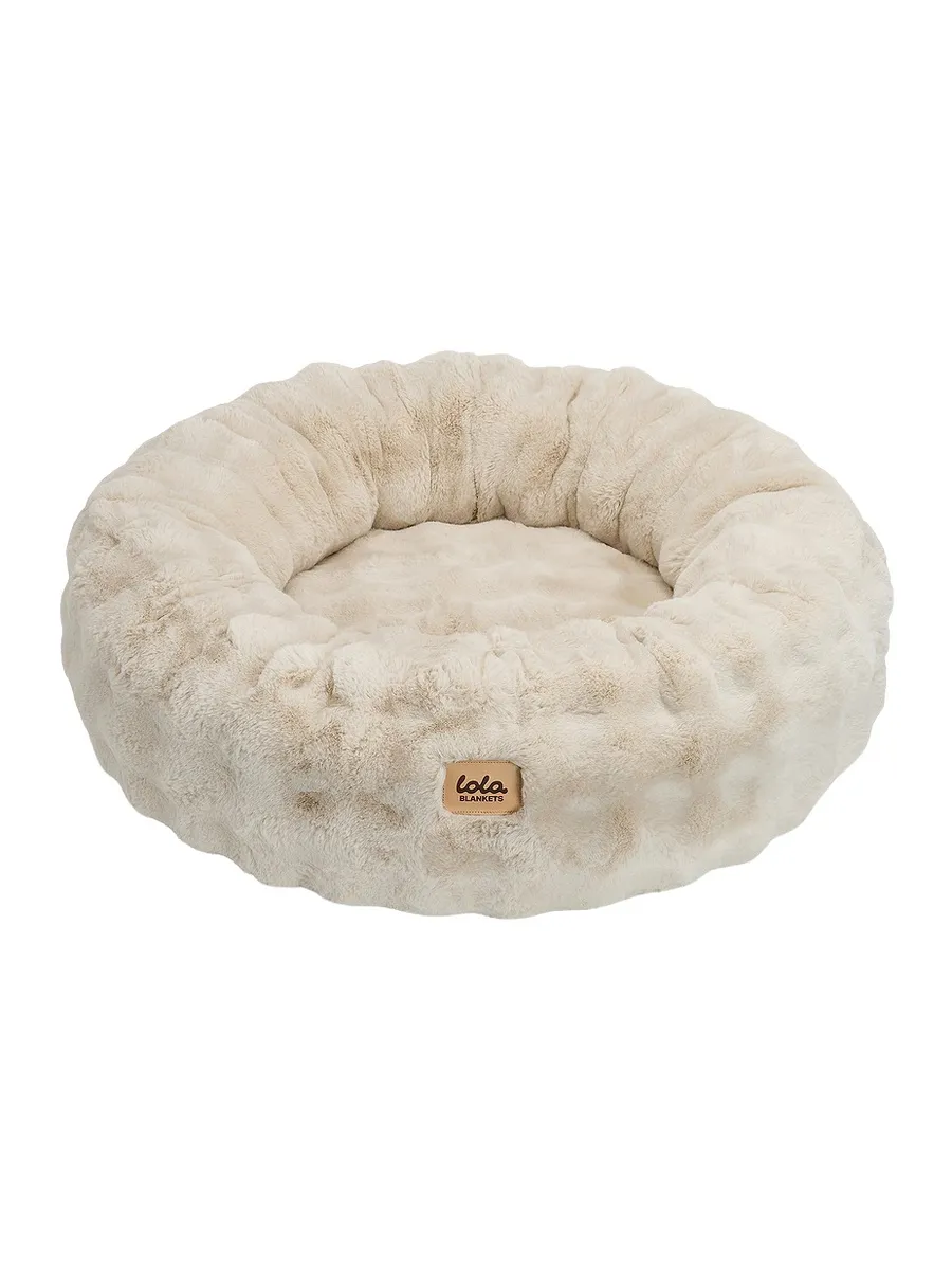 Lola Blankets Small Bubble Round Pet Bed
